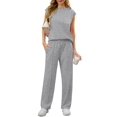 thumbnail image 1 of Conjunto de ropa GRECERELLE Lounge Set de 2 piezas para mujer Grey-M, 1 of 6