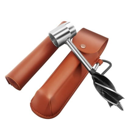 

Durable Manual Auger Bushcraft Hand Auger Wrench Wood Drill Peg Tools and Manual Hole Maker Multitool Outdoor