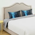 thumbnail image 3 of Yayeee Pillowcase Standard Size Set of 2 Satin Wrinkle Resistant Pillow Case, Blue Tree, 3 of 7