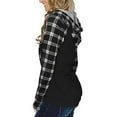 thumbnail image 4 of Jersey casual para mujer, sudadera para mujer, bloque de color, sudaderas con capucha de manga larga, camiseta de manga larga, ingeniería de precisión, 4 of 6