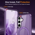 thumbnail image 3 of Allytechgroup Samsung Galaxy S25+ Plus Case Magnetic, Compatible for Magsafe & Car Mount Adjustable Stand Ring Holder Heavy Duty Shockproof Matte Phone Case for Samsung Galaxy S25+, Purple, 3 of 7