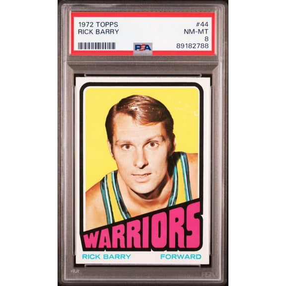 Graded 1972 Topps Rick Barry #44 2nd Year Basketball Card PSA 8 NM-MT