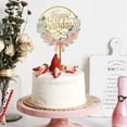 thumbnail image 5 of ODOMY Gold Cake Topper Acrylic Cake Topper Happy Birthday Cake Topper Cake Decoration Supplies 1Pc, 5 of 7
