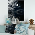 thumbnail image 2 of Designart ' Full Moon Night in Cloudy Sky IV ' Nautical & Coastal Canvas Wall Art Print, 2 of 4