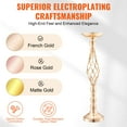 thumbnail image 3 of VEVOR 20PCS 58cm/22.83” Wedding Flower Vase Metal Gold Floral Stand for Table, 3 of 9