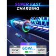 thumbnail image 2 of Cargador de coche FLYLEAD USB C de 60 W para iPhone 16 Pro con cable de 30 W, 2 of 8