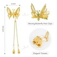 thumbnail image 3 of 4 PCS golden butterfly metal hairpin shaking wings tassel design sturdy clip hair accessories girlfriend gift holiday party dress up, 3 of 8