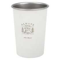 LACKUST 350ml Stainless Steel Water Bottle Mug, Enamel-Coated Outdoor Cup for Coffee, Beer & Survival Scenarios