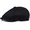 Black, variant on Vintage Newsboy Cap for Men Women, 8 Panel Octagonal Beret Flat Cap, Cotton Casual Hat with Metal Snap Adjustable Back, One Size Fits 56-59cm (22"-23.2")