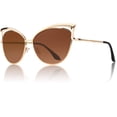 thumbnail image 1 of Gafas de Sol GQUEEN Sobredimensionadas Polarizadas con Montura Metálica Ojo de Gato, 1 of 7