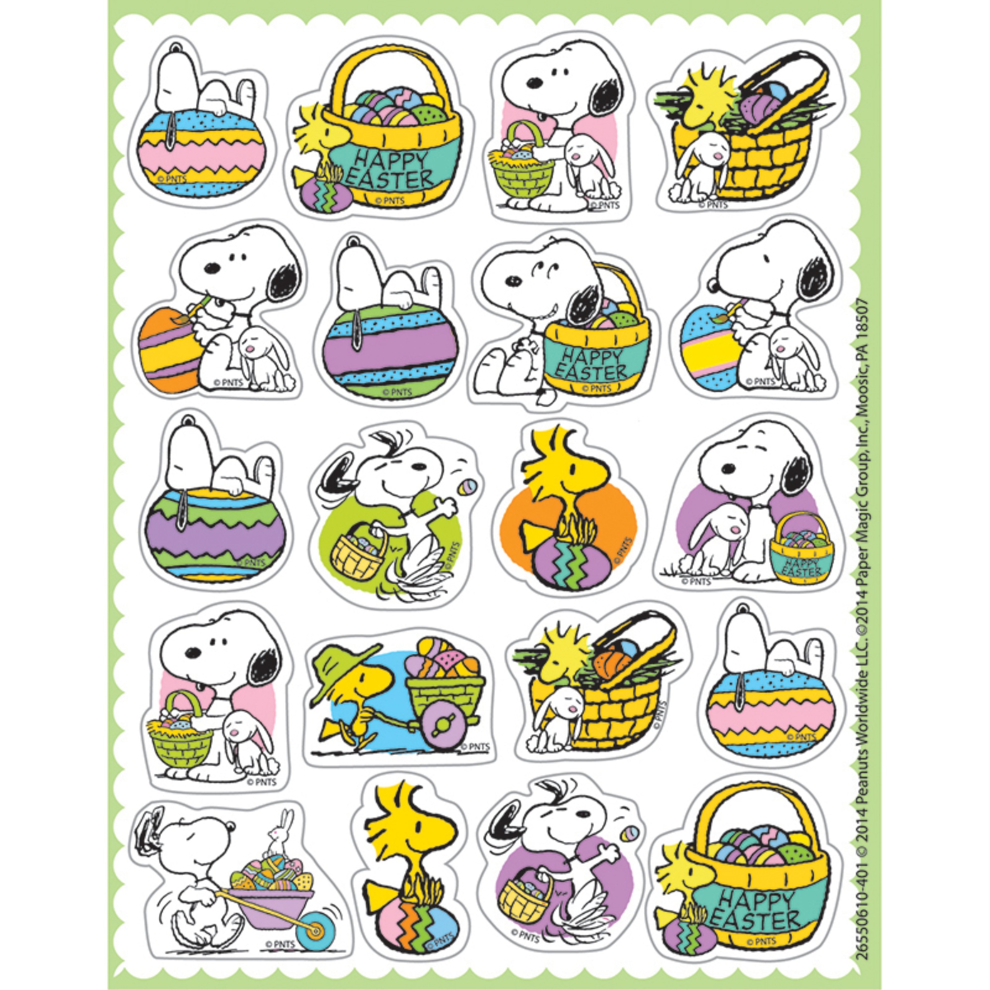 Peanuts Easter Theme Stickers