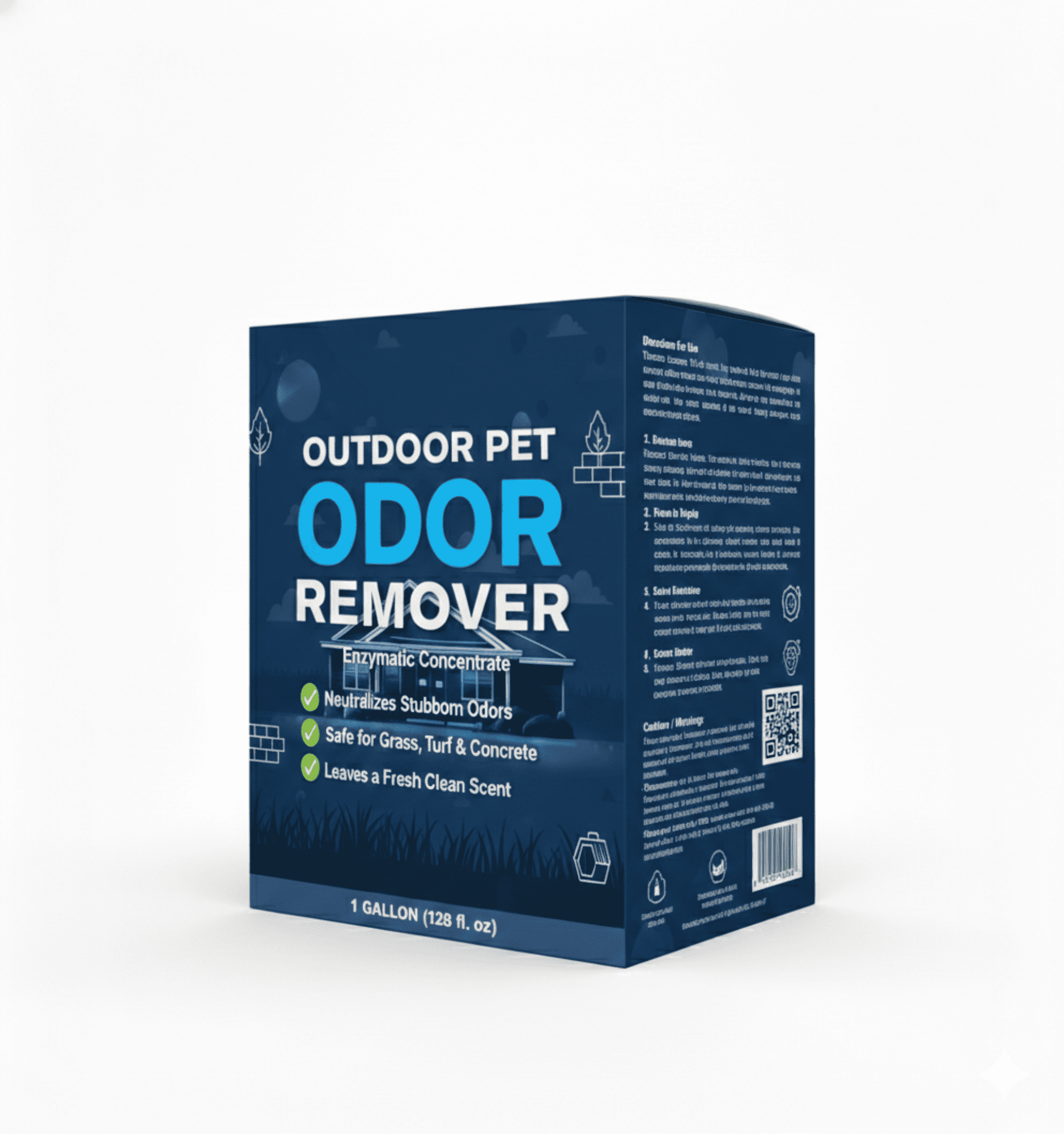 FreshFathom Pet Odor Remover Concentrate, Enzyme Formula for Outdoor Surfaces and Lawns, 1 Gallon