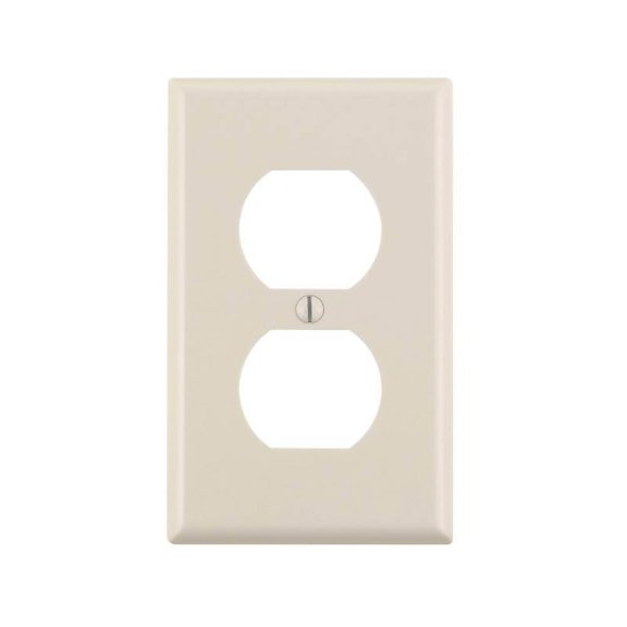 Leviton 010-78003-000 Light Almond 1 Gang Duplex Receptacle Wall Plate