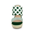 thumbnail image 6 of BLISSFUL STEP Women's Polka Dots Platform Espadrille Wedge Heels Sandals, 6 of 7