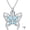 A3-Butterfly-March, variant on Cremation Necklace for Ashes 925 Sterling Silver Pet Paw/Butterfly Memorial Cremation Keepsake Pendant Jewelry Women Keepsake Bereavement Gift