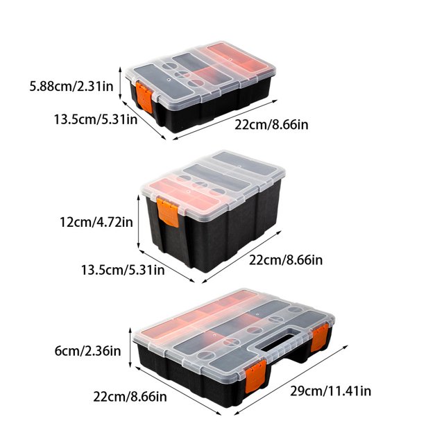 maskred ABS Economical Organizer Box For Tools And Small Parts Space-Saving Convenient Storage Storage Box type+5
