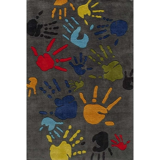 Momeni Lil Mo Whimsy 8' X 10' Contemporary Hand Tufted Rug in Gray