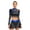 Royal Blue, variant on Alvivi Womens Cheer Leader Outfits Cheerleading Uniform Long Sleeve Crop Top and Mini Skirt for Halloween Carnival Hot Pink S