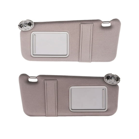 Left Driver & Right Passenger Side Car Sun Visor For Toyota Camry 2007-2011, Sun Visor Replacement With Makeup Mirror, Replaces 74310-06750-E0-Pairs-grey