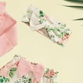 thumbnail image 5 of CAUYDY Newborn Baby Girl Clothes Long Sleeve Ruffle Romper Pants Hat Headband 4PCS Outfits Set for Infant 0-3M 3-6M Preemie Girls Fall Winter Spring Summer (Sizes 3-6 Months,Red), 5 of 7