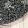 thumbnail image 3 of Well Woven Celestia Grey Stars Pattern Stain-resistant Area Rug 4' Round (4' x 4'), 3 of 8