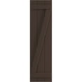 thumbnail image 5 of Ekena Millwork 16 1/8"W x 61"H True Fit PVC Three Board Joined Board-n-Batten Shutters w/Z-Bar, Raisin Brown (Per Pair - Hardware Not Included), 5 of 8