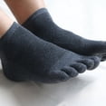 thumbnail image 3 of Calcetines de malla para hombre, calcetines finos de verano de cinco dedos, calcetines de algodón de cinco dedos, calcetines de negocios de malla absorbente de sudor, 3 of 4