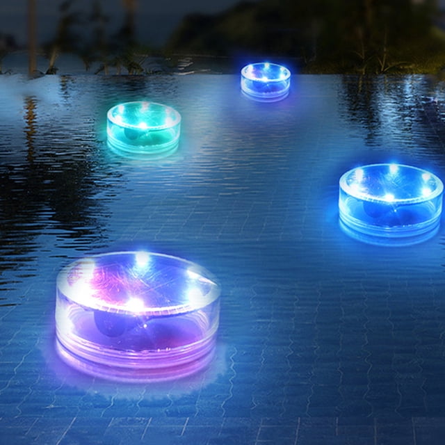 Luz flotante solar LED para piscina, lámpara de noche colorida subacuática (B)