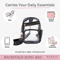 thumbnail image 5 of Kedzie Backstage Clear Sling Crossbody Bag, Black (Women's), 5 of 7