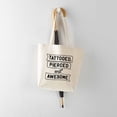 thumbnail image 5 of CafePress - Tattooed Pierced And Awesome Tote Bag - Unisex Canvas Tote Bag, Beige, 1-Piece, 5 of 7