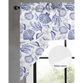 thumbnail image 3 of Summer Coastal Kitchen Curtains Swag Valance for Windows/Bathroom/Cafe, Nautical Ocean Conch Coral Seashells Rod Pocket Drape Panel Swag Curtain Valance for Bedroom/Living Room 55''x36'', 3 of 6