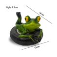 thumbnail image 3 of Water Floating Tire with Frog Ornament Figurine Statue Craft for Home Garden Pond Decoration Photo Prop Gift, 3 of 6
