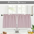 thumbnail image 3 of DYstyle Window Waffle Weave Tier Blackout Kitchen Curtains Curtains Rod Pocket Heading Short Curtains Drape, 3 of 5