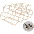 thumbnail image 2 of Wine Rack, Metal Wine Rack, Countertop Metal Wine Racks, Tabletop Wine Bottle Holder, Wine Rack Organizer, For Bar, Wine Cellar, Living Room, Kitchen, Cellar (Rose Gold), 2 of 8