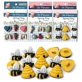 thumbnail image 3 of Buttons Galore "Spring Fling" assortment of 3D, hand dyed and hand painted craft & fashion buttons - Set of Six Cards, 3 of 9