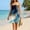 Dark Blue, variant on Summer Dresses for Women Beach Cover Ups Strapless Boho Floral Print Sundress 2026 Blue XXL