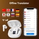 thumbnail image 3 of Auriculares con traductor de idiomas, dispositivo de traducción en tiempo real con 144 idiomas, traducción de voz bidireccional por Bluetooth en línea, 3 of 7