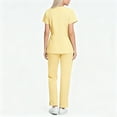 thumbnail image 4 of Ensemble de Blouses Médicales pour Femmes, Ensemble de Costume de Protection à Manches Courtes et Couleur Unie Confortable et Décontracté pour Femmes Beige, 4 of 5