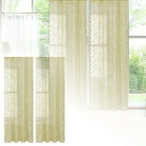 CanGonggg 100cm Wide X 250cm Long French Lace Window Curtain Semi Lace Curtain And Through Bar Curtain Panels Curtain for Shower Curtain Room Darkening Curtains 72 Inches Long Curtains for Bedrooms