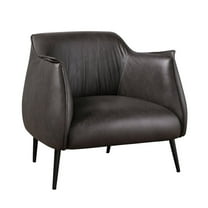Lexicon Rachael Faux leather Accent Chair in Brown