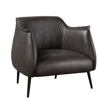 Lexicon Rachael Faux leather Accent Chair in Brown