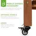 thumbnail image 6 of Best Choice Products Wood Garden Potting Bench Workstation Table w/ Sliding Tabletop, 4 Locking Wheels, Dry Sink - Brown, 6 of 9