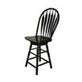 thumbnail image 5 of Sunset Trading 24" Swivel Barstool/Counter Stool in Antique Black Solid Wood, 5 of 5