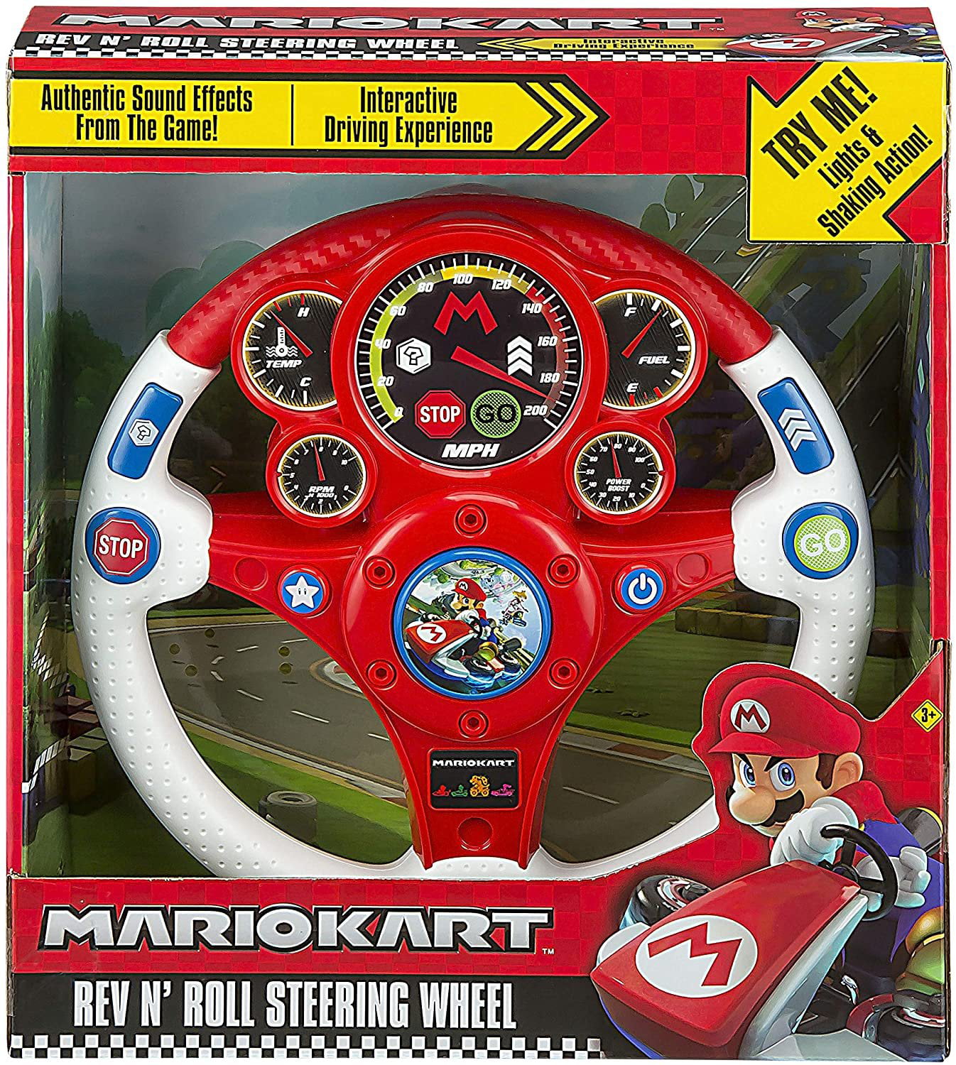 Boy... Super Mario Kart Racing Wheel Rev N Roll Steering Wheel for Kids Toys 