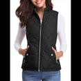thumbnail image 1 of Chaleco Acolchado con Cuello Alto, Cremallera y Bolsillos para Mujer Negro L, 1 of 10