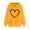 Yellow2, variant on fatyb Women's Hoodies Cute Heart Long Sleeve Casual Sweatshirts Drawstring Pullover Tops with Pockets