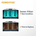 thumbnail image 2 of POWERTEC Inner & Outer Filters, 3415AF1/3415AF5 Air Filter Replacement for WEN 3417/AF1270/3416, POWERTEC AF1045/AF1044, Fits 1044 1270 CFM Air Filtration System for Workshop (Color May Vary) (75073), 2 of 6
