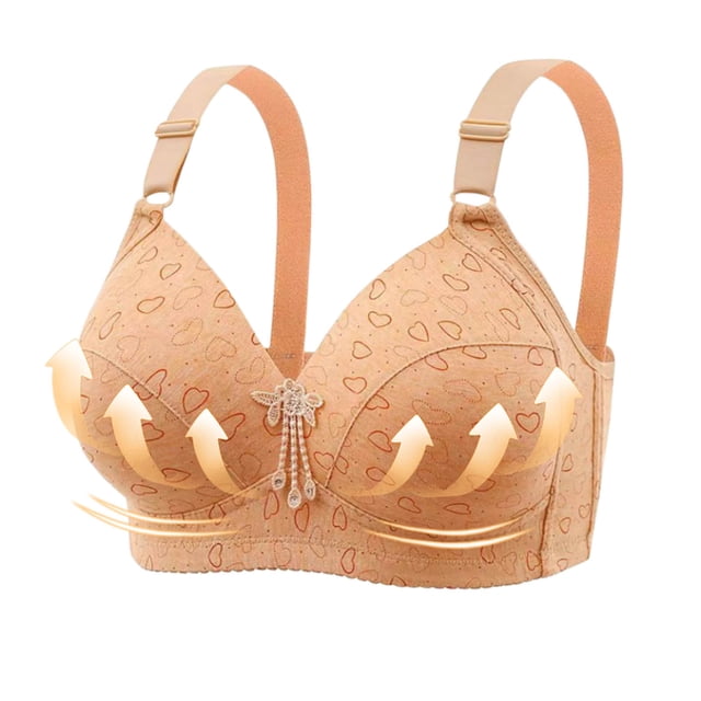 Abcnature Women Full Coverage Bras Traceless Comfortable no Steel Ring Breathable Gathering Bras