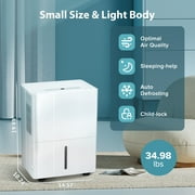Auseo22 Pint Dehumidifier, 1000 Sq.Ft Coverage Area, 24H Timer & Sleep Mode, Filter Cleaning, Basement/Bedroom