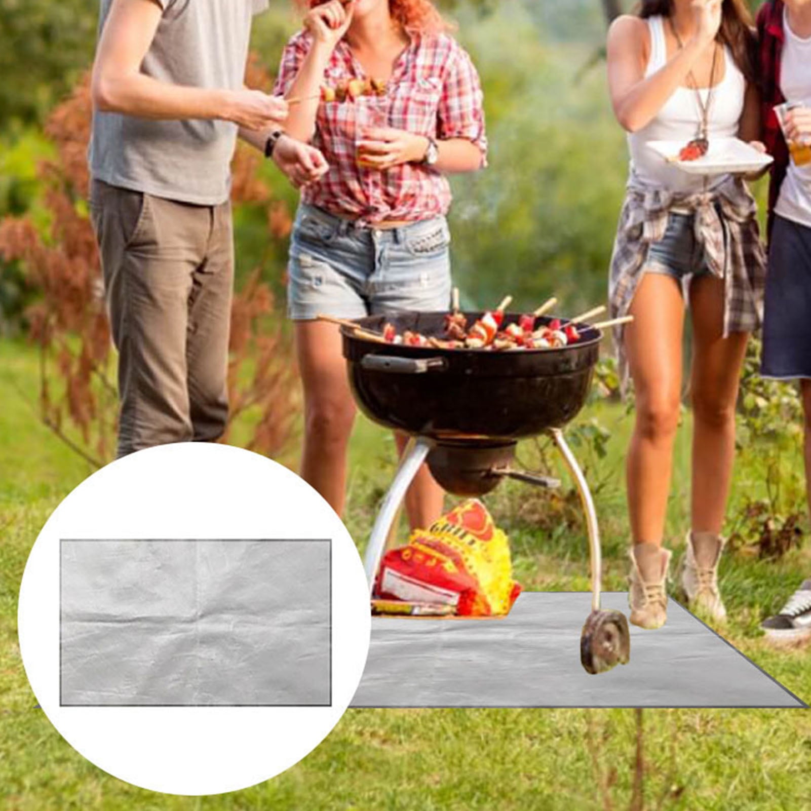 Fire Pit Mat Fire-Resistance Lawn Floor Fireproof Pad Blanket Cooking BBQ 